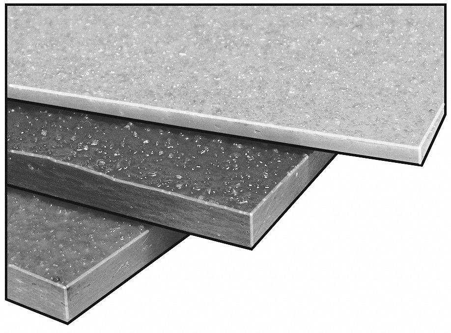 FiberPlate, Vinyl Ester, Gry, 1/2 x12x12 In