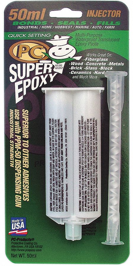 Epoxy, Translucent, 50mL Syringe, 2 Nozzles