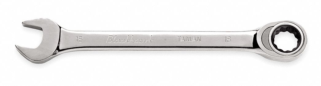 Ratcheting Combo Wrench, 17mm, High Access
