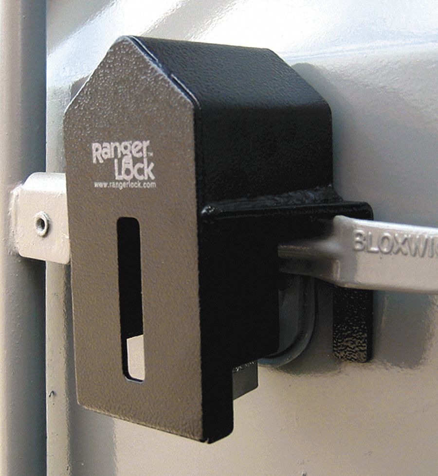Lock Guard, Steel, Black, 4 x 7 x 5 in