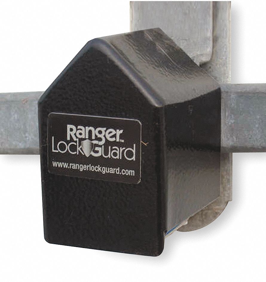 Lock Guard, Steel, Black, 3.5x2.75x2.25 In