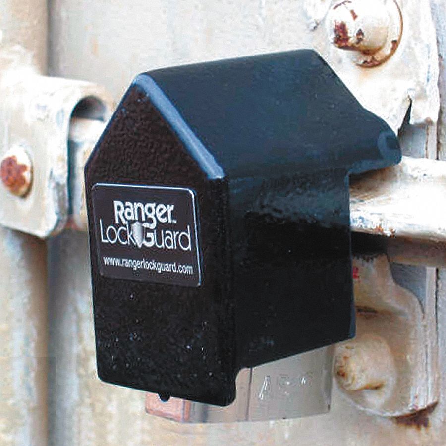Lock Guard, Steel, Black, 3.5x2.75x2.25 In