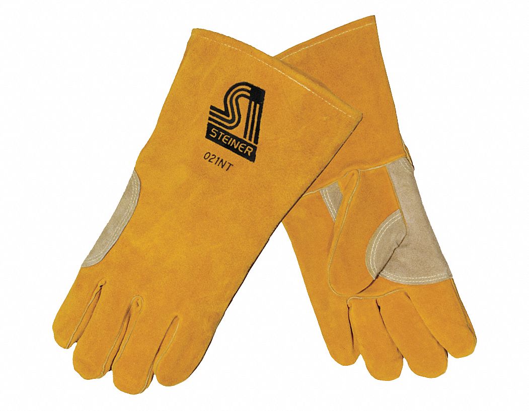 Welding Gloves, Stick, Ergonomic Offset, PR