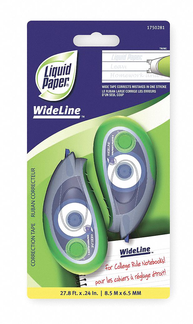 Correction Tape, Wideline, PK2