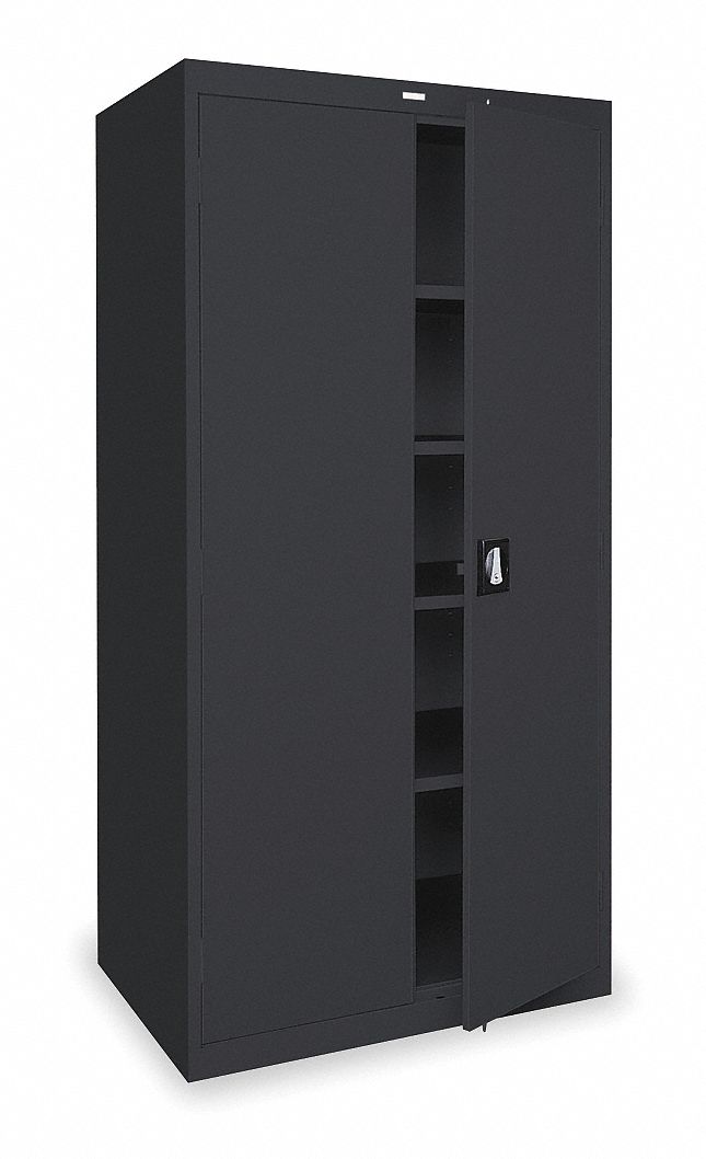 Storage Cabinet, Welded, Black