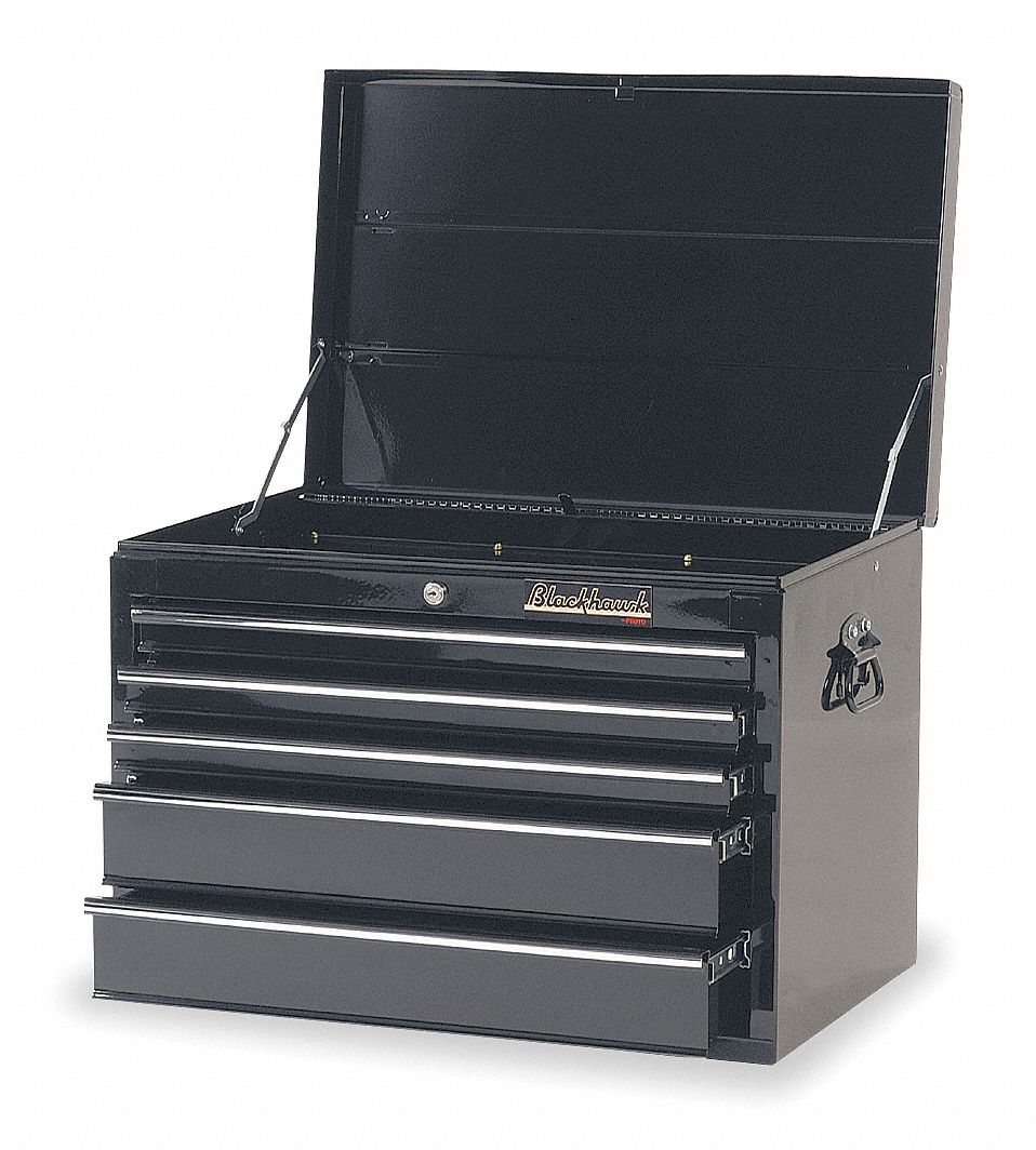 Tool Chest, 5 Dr, Blk, 27 In, Ball Bearing