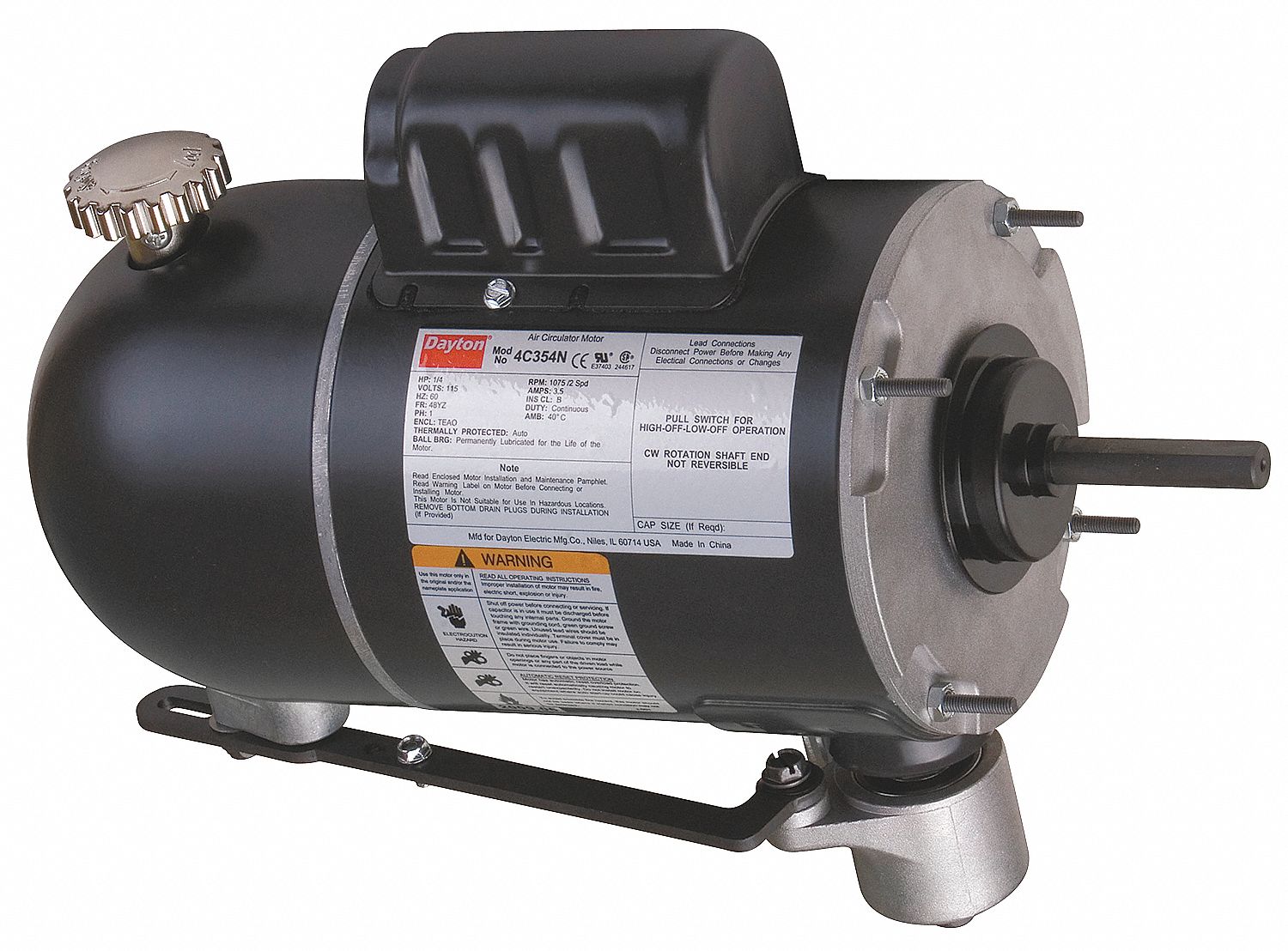 Osc Motor, 1/4 HP, 1075, 115 V, 48YZ, TEAO