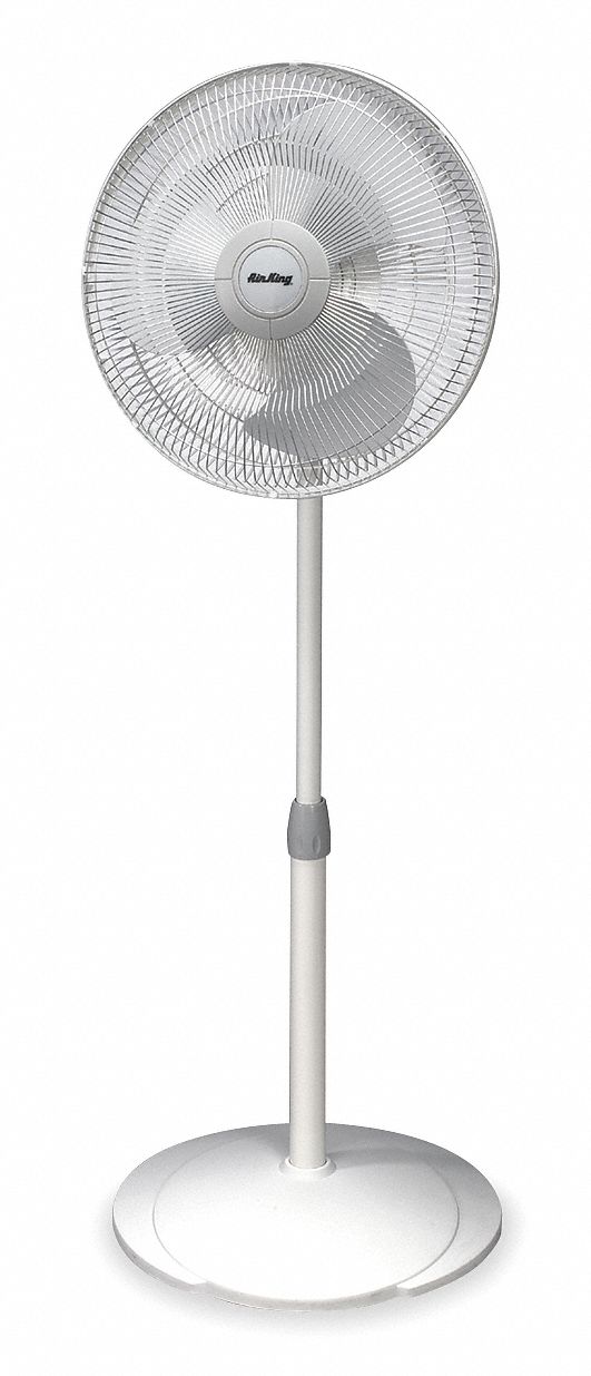 Pedestal Fan, Gry, 1580/1420/1220cfm, 16in.