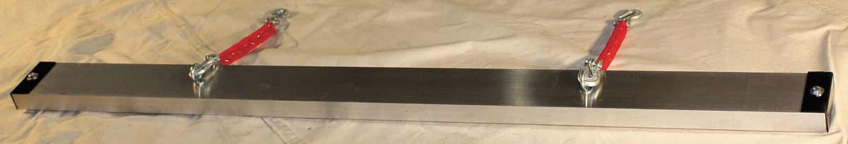 Magnet Bar, 72, Metal, Silver/Red, 72 In. L