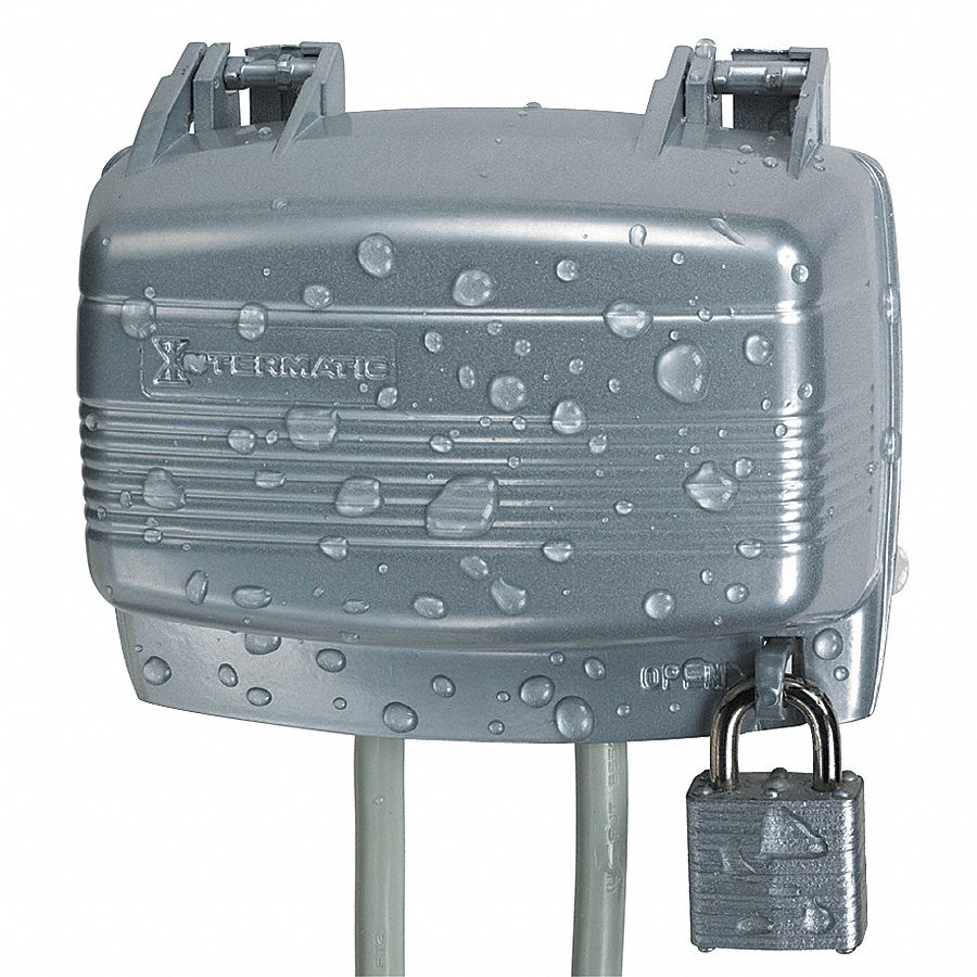 Weatherproof Cover, Die Cast, 1 Gang, Gray