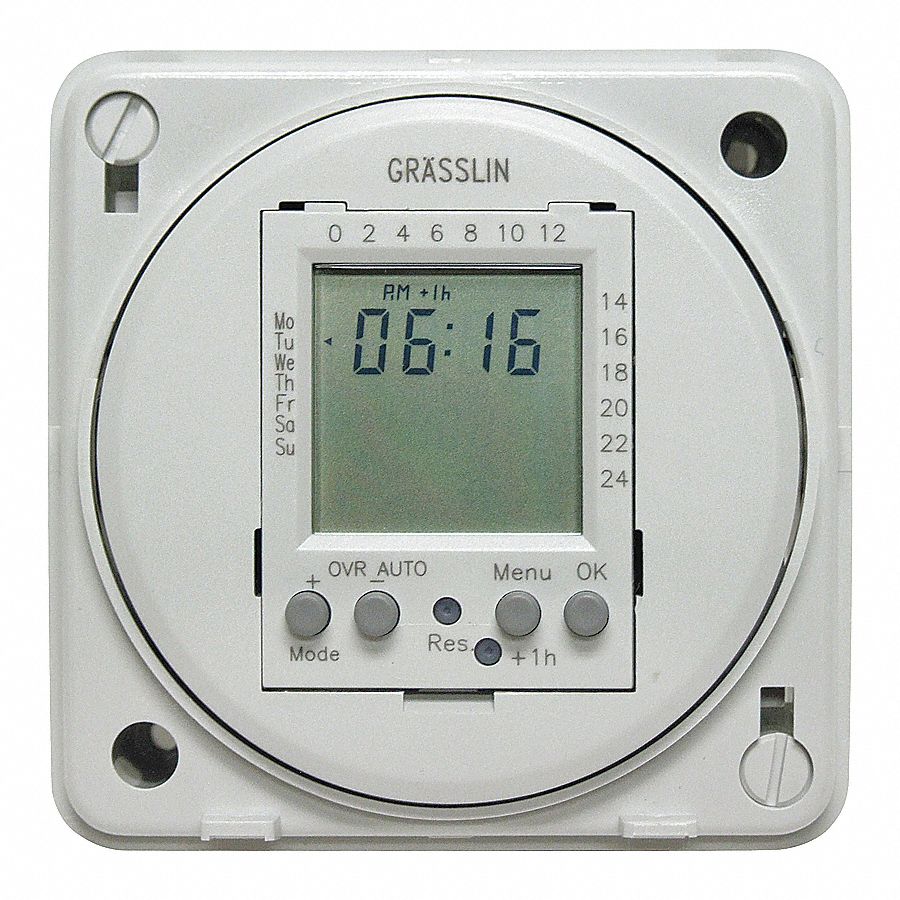 Electronic Timer, 24/7, 120V, 3.5x3.25x2.25