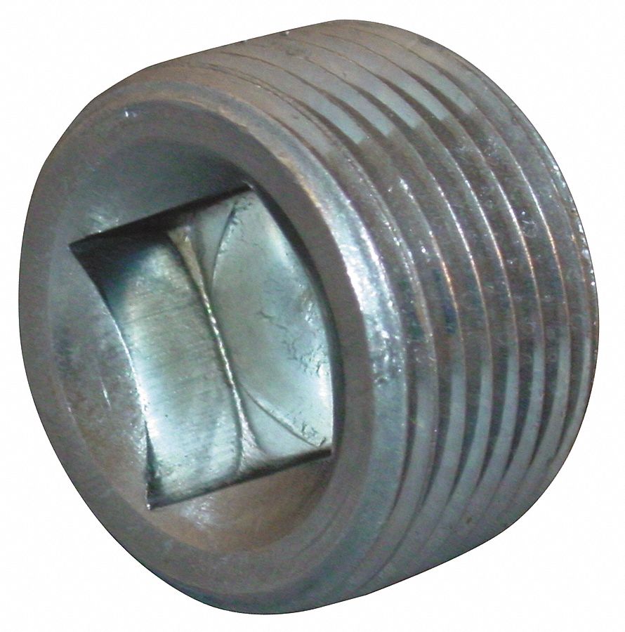 Plug, Magnetic, 1/2 In, 0.60 In L, Steel