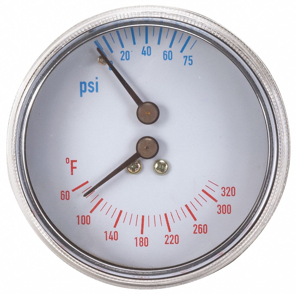 Boiler Gauge, Round, 0-75 PSI, 60 to 260 F