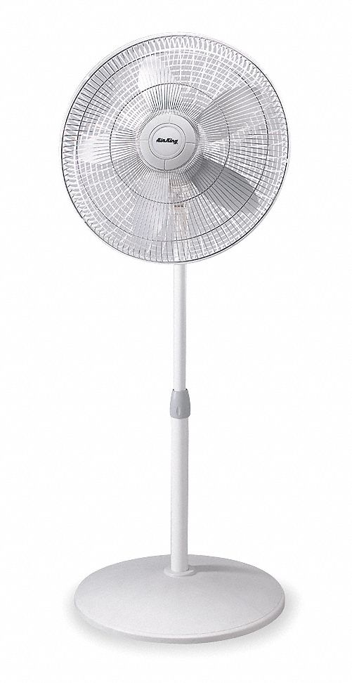 Pedestal Fan, Wh, 1950/1680/1380 cfm, 18in.