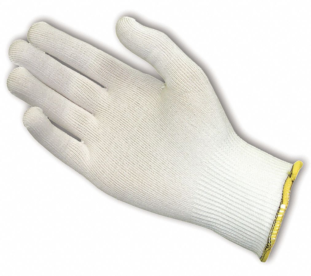 Cut Resistant Gloves, White, Reverse, XL, PR