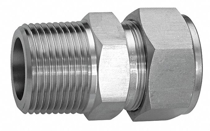Male Connector, Pipe 3/8 In, Tube 10mm