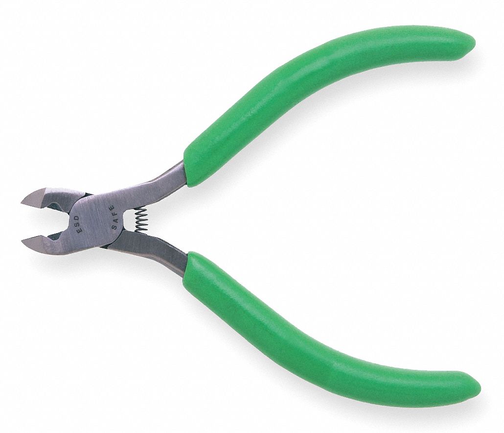 Diagonal Cut Plier, 4 In, Angle, Flush