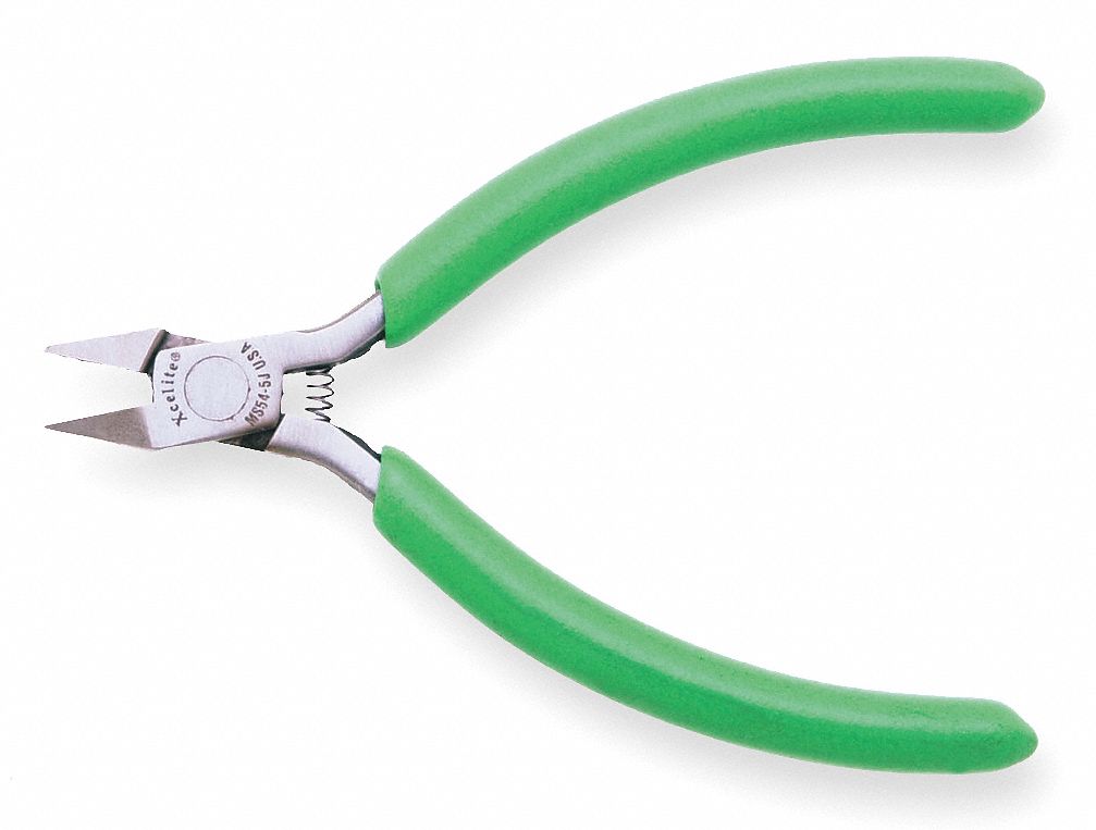 Diagonal Cut Plier, 4 In, Taper, Flush