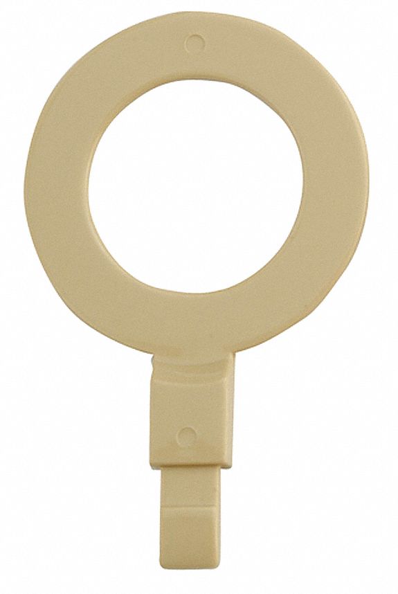 Fill Point ID Washer, 1 NPT, Beige, Pk 6