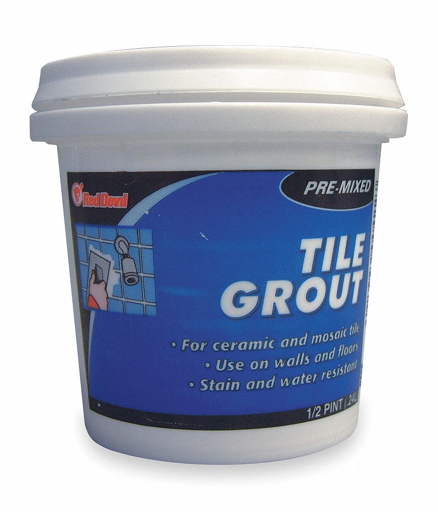 Tile Grout, Pre-Mixed Paste, 0.5 Pint Tub