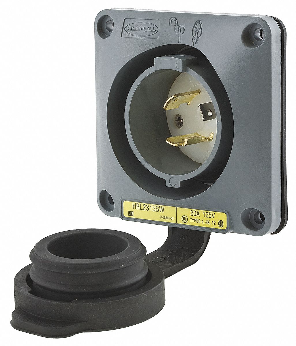 Inlet, Twist Lock, 20 A, L5-20