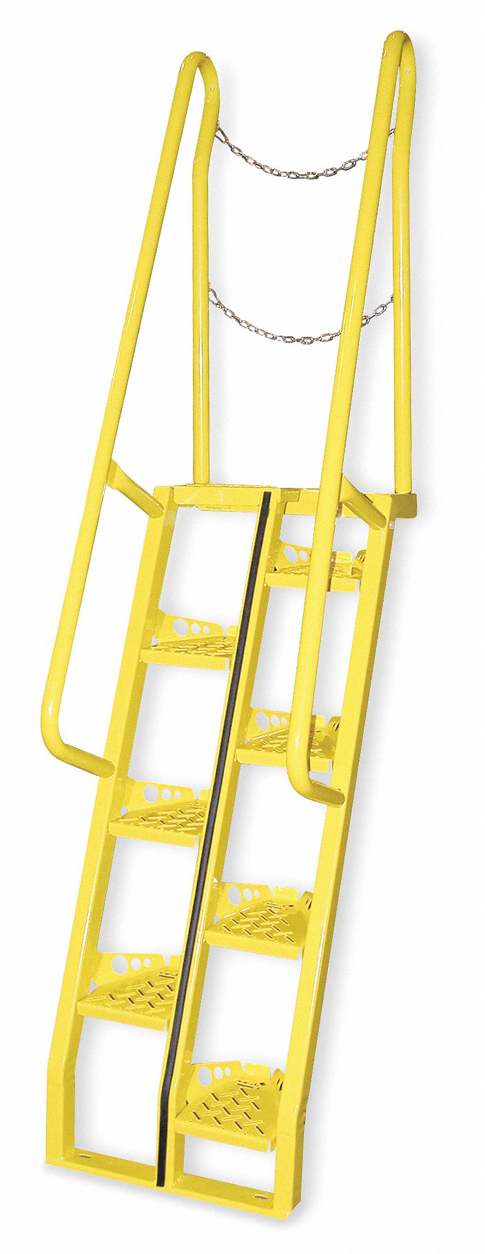 Alternating Tread Stairs, WlkThru, 10 ft.H