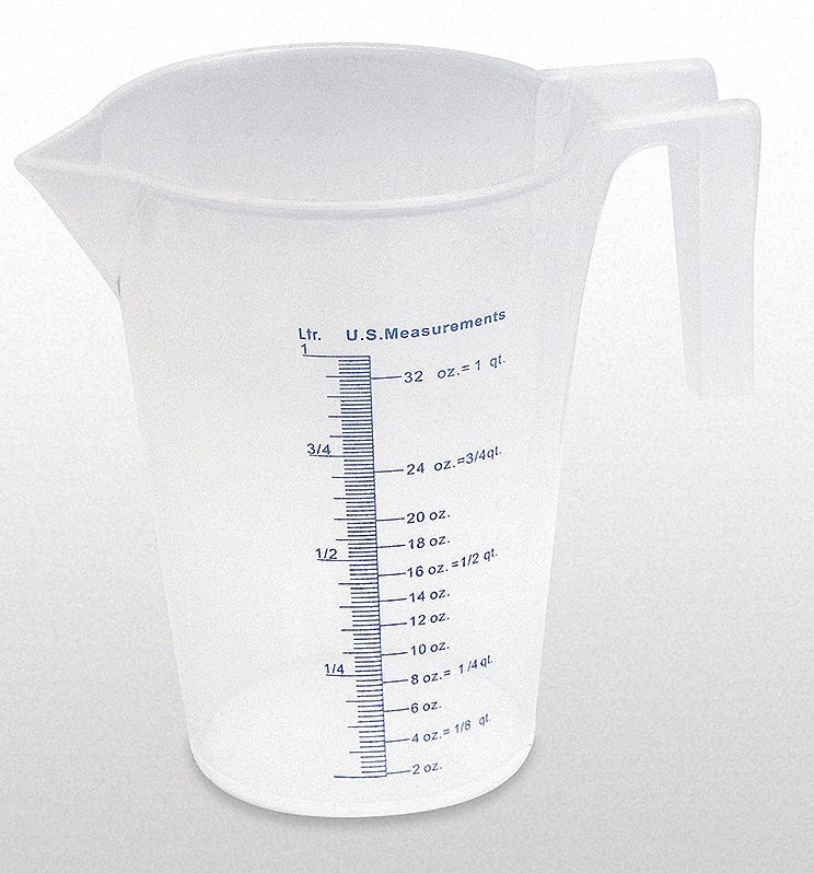 Measuring Container, Fixed Spout, 1 Quart