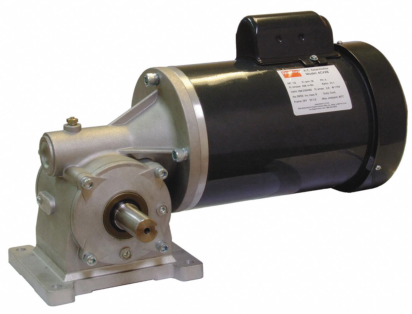 AC Gearmotor, RPM 30, 60 Hz