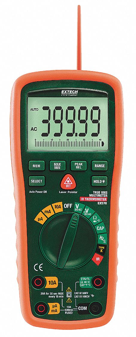 Digital Multimeter, 1000V, 20A, 40 MOhms