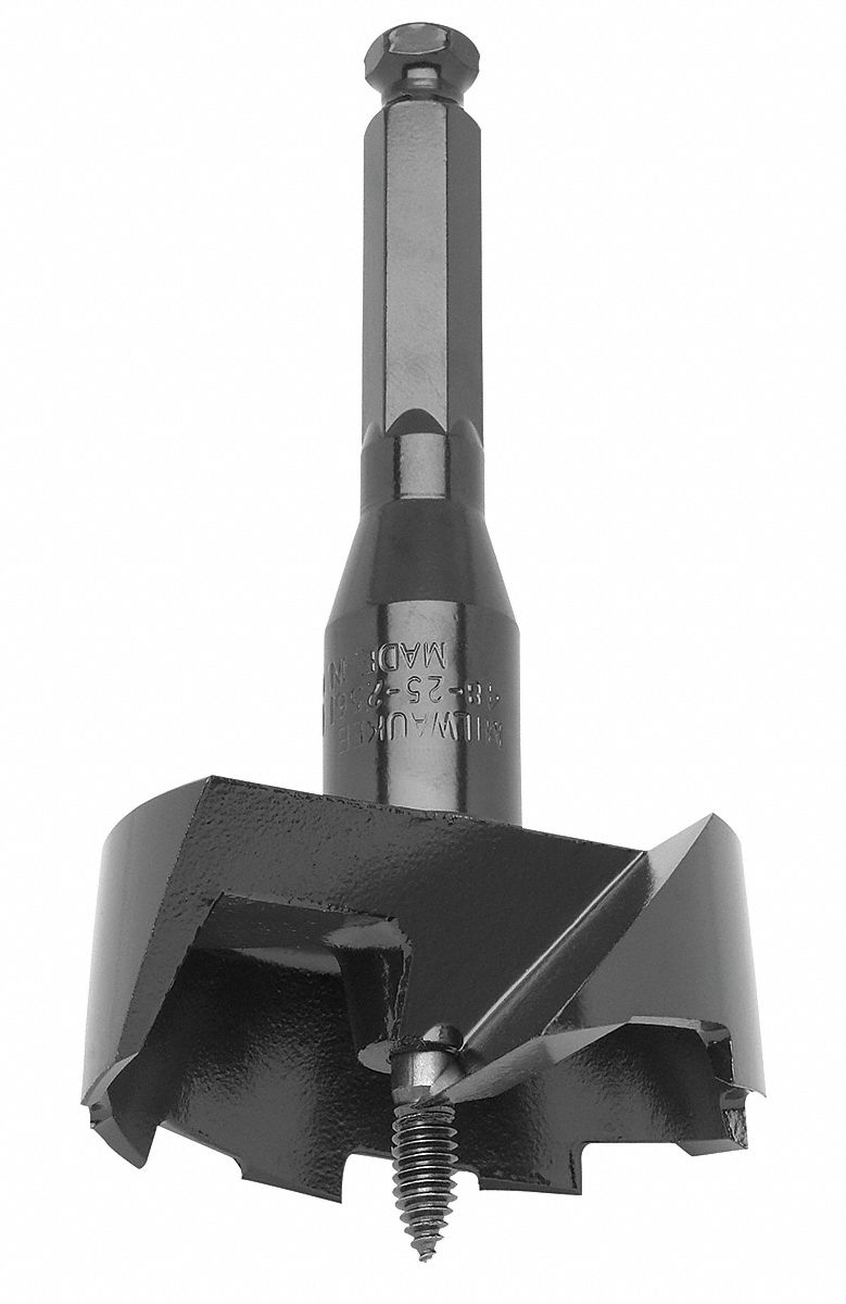 Self Feed Drill Bit, Dia 2 9/16, Hex 7/16