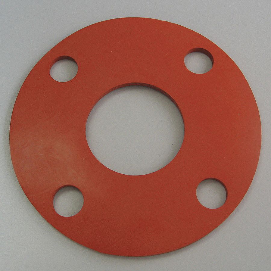 Flange Gasket, Full Face, 1 In, Silicone