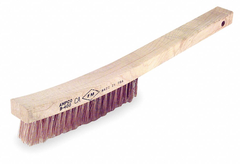 Nonsparking Wire Brush, 4x19, Phsphrs Brnz