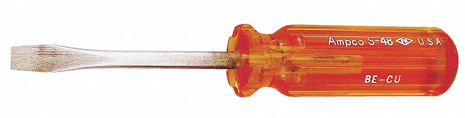 Screwdriver, Slot, Nonsparking, 25/64x12 In