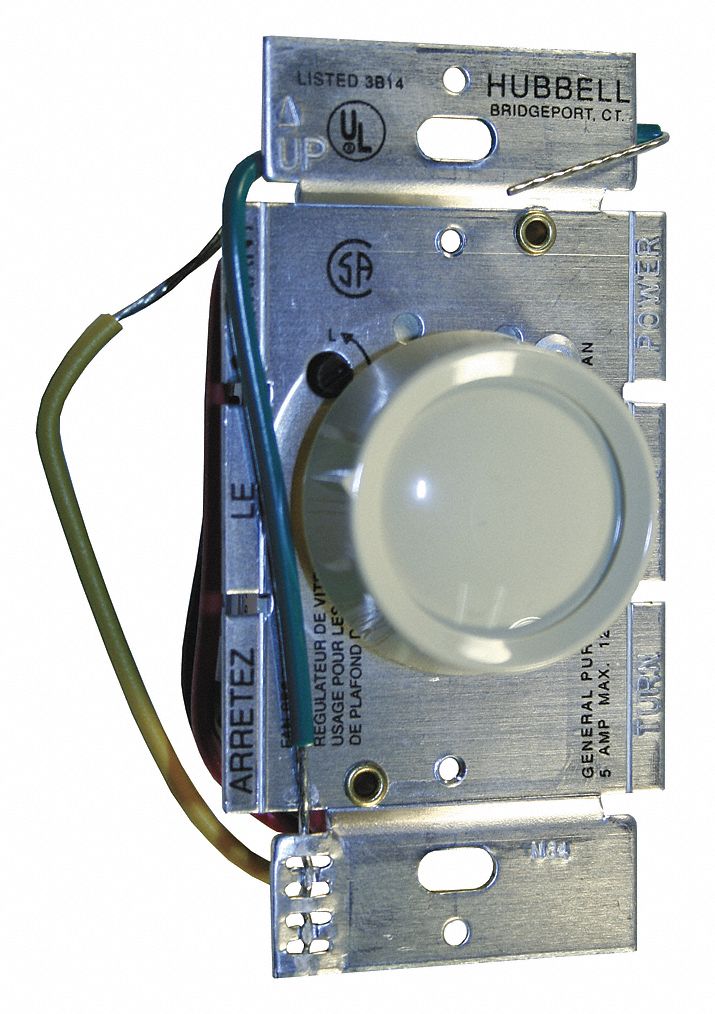 Fan Speed Control, 5A, Single Pole, Ivory
