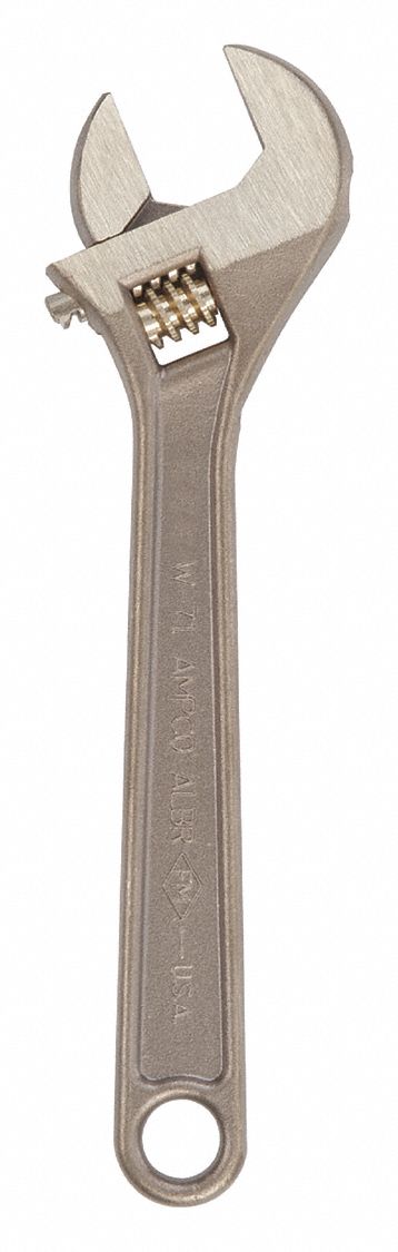 Adjustable Wrench, 10 in., Natural, Plain