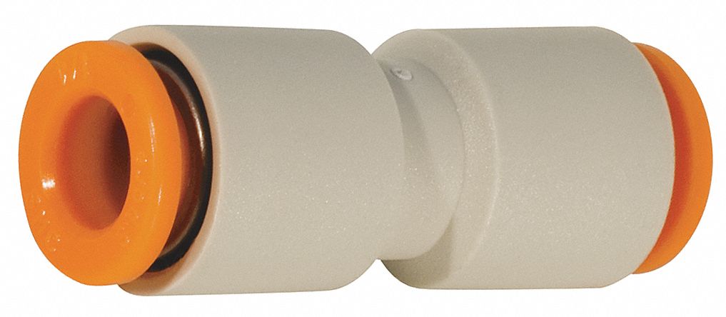 Straight Union, 1/4 In, Tube, Polybutylene