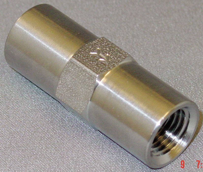 Spring Check Valve, 1/4 In, FNPT, SS