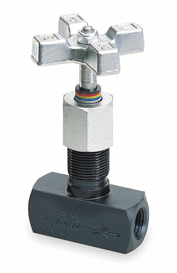 Metering Valve, Steel, 1/4 NPT, 5 GPM Max