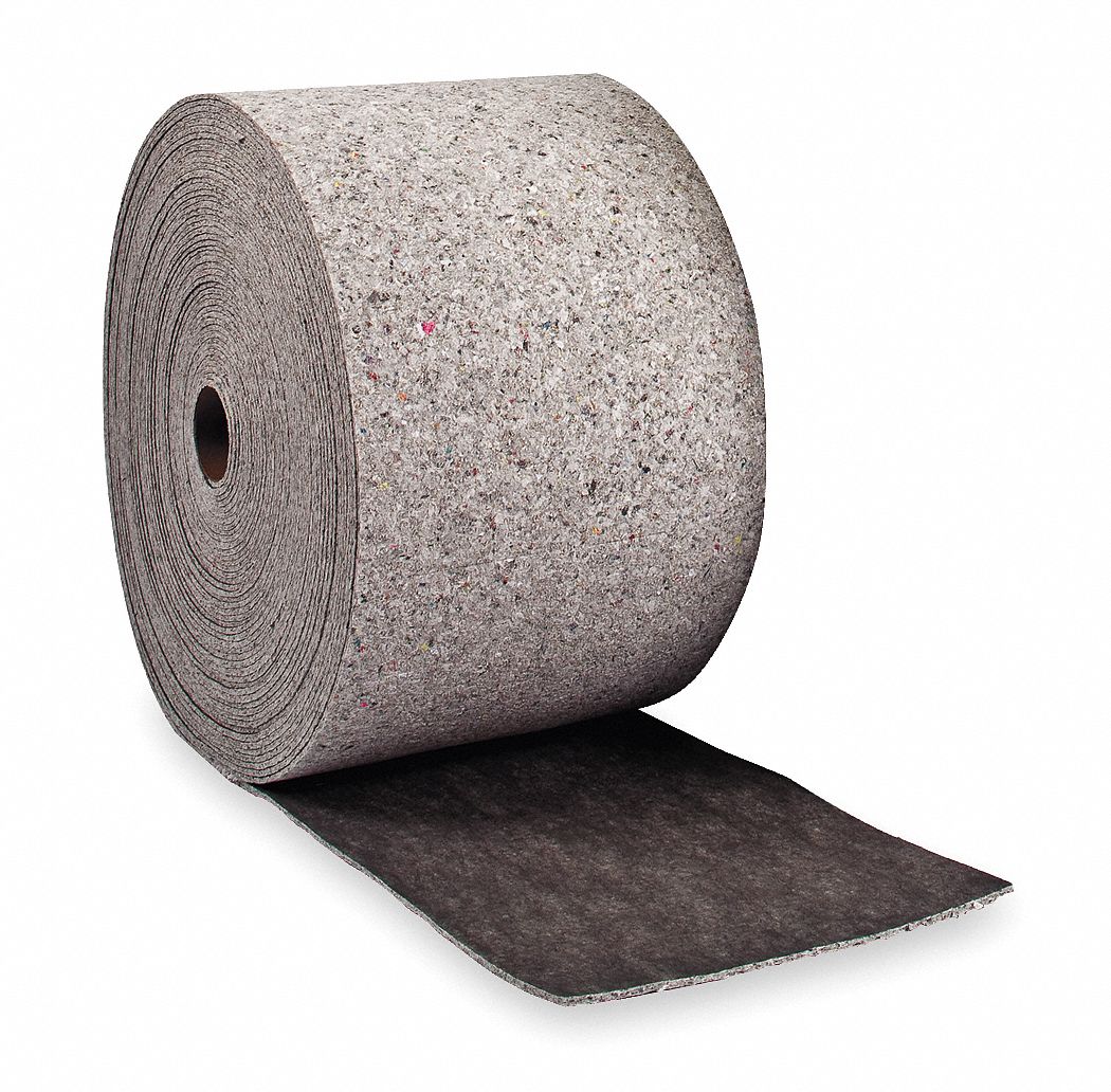Absorbent Roll, Gray, 53 gal., 28-1/2 In. W