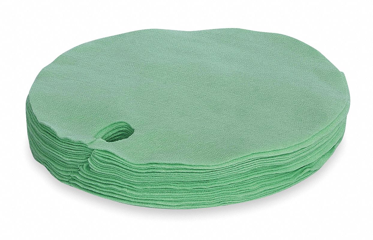 Drum Top Absorbent Pad, 14 gal., PK 25