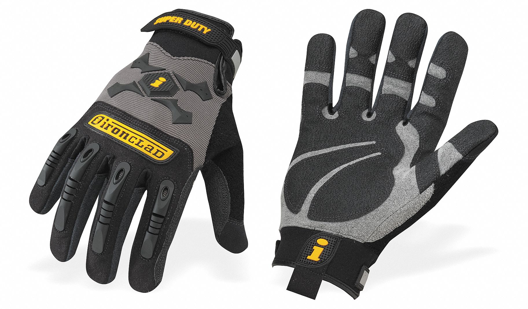 Anti-Vibration Gloves, L, Black/Gray, PR