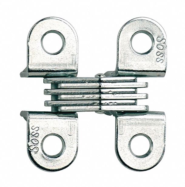 Hinge, Invisible, Satin Chrome, 1 1/2 In