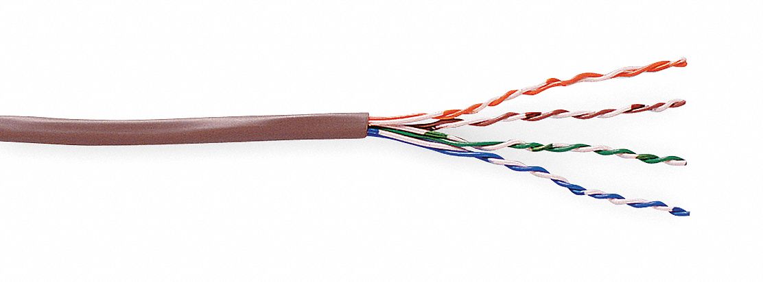 Cable, Cat 6, Plenum, Gray, 1000 Ft