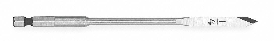 Spade Bit, Dia  1 1/2, Shank  Hex 1/4