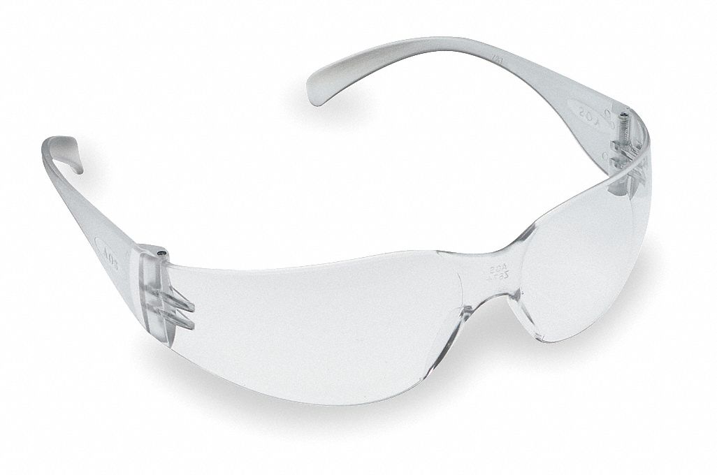 Safety Glasses, Clear, Scratch-Resistant