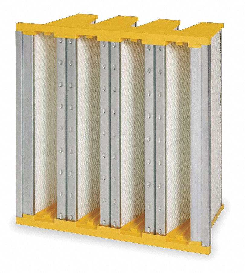 V Bank Minipleat Air Filter, 12 In. H