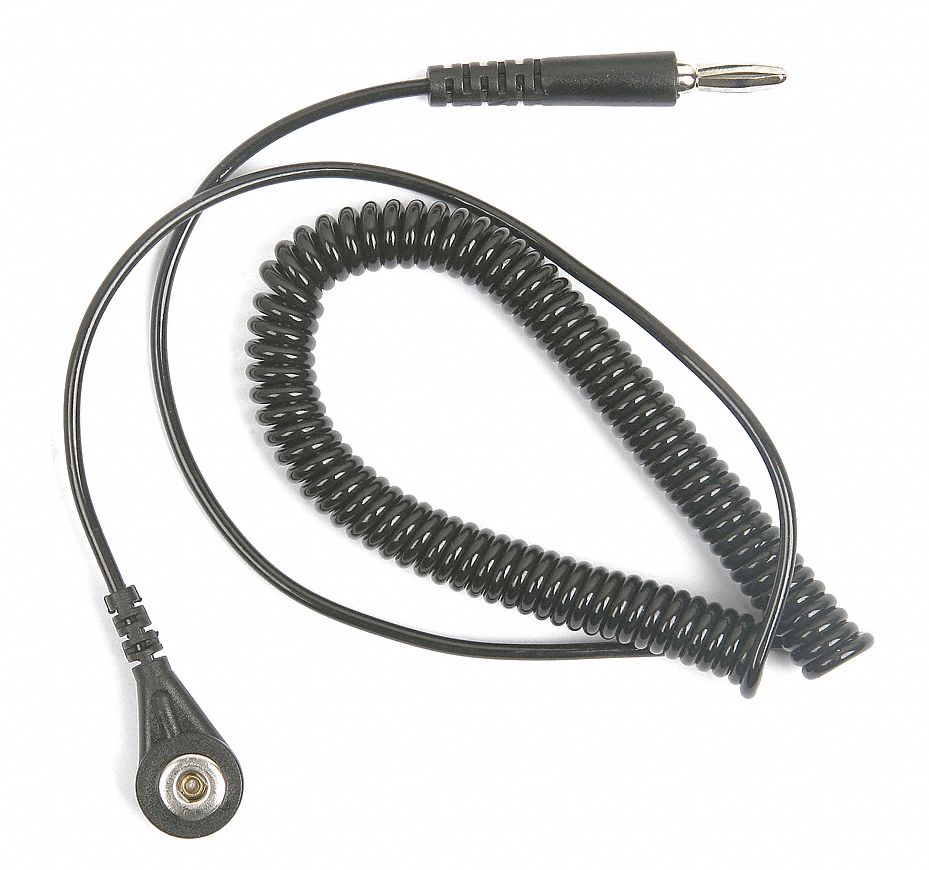 Static Control Cord, Straight, 8 1/2 Feet