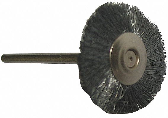 Wheel Brush, 1 In D, Steel, PK 12