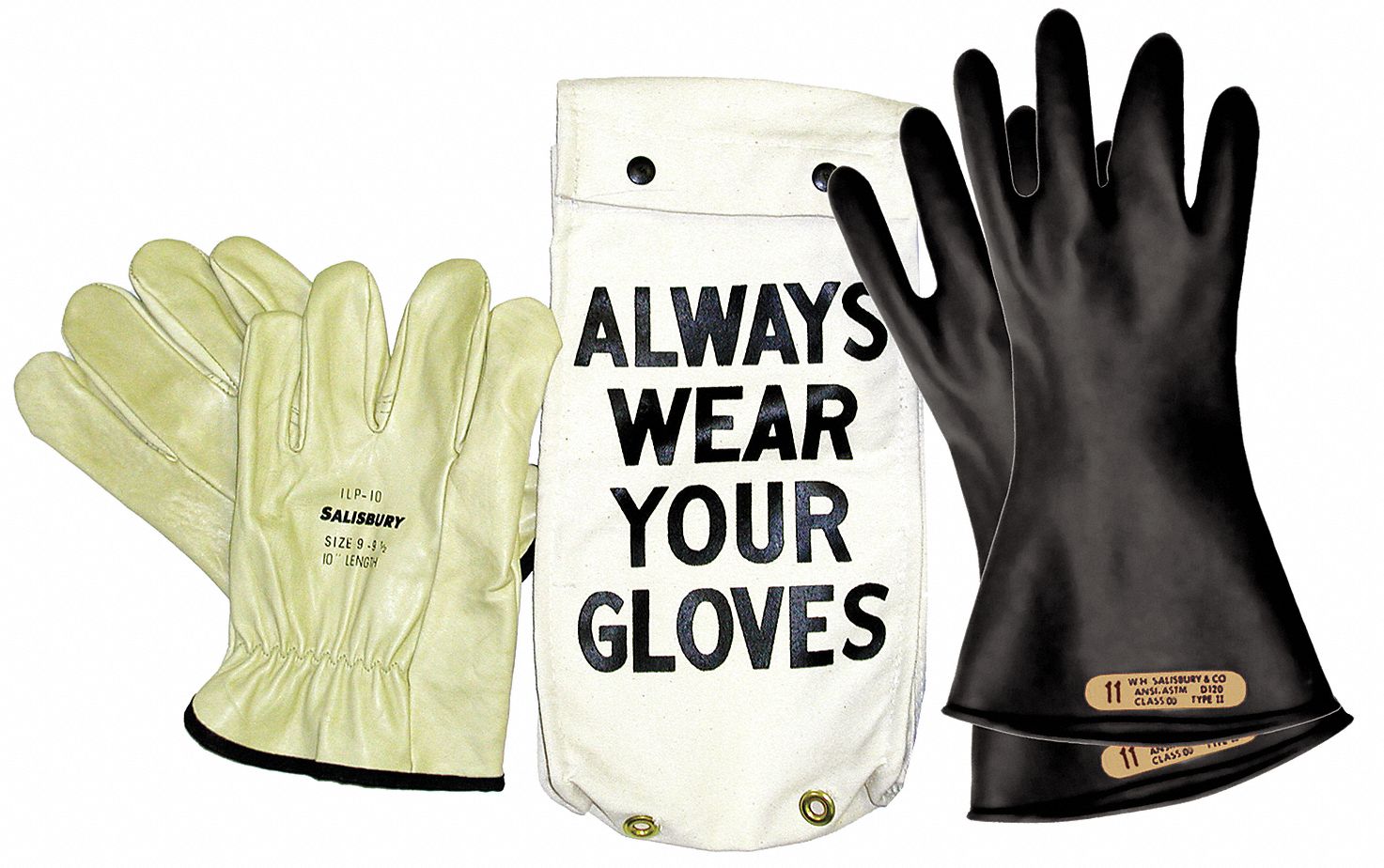 Electrical Glove Kit, Size 9, Black