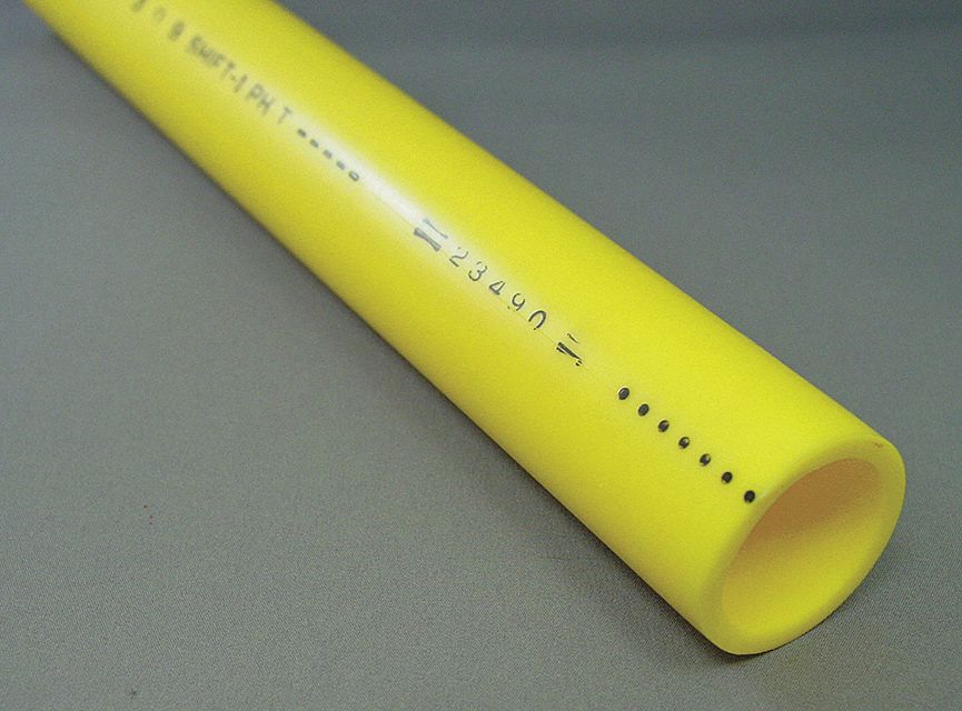 Gas Tubing, Yellow, 0.625 In OD, 150 Ft